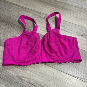 Auden Women’s Pink Lace Bra 38D Scalloped Unlined Underwired Lingerie Cozy